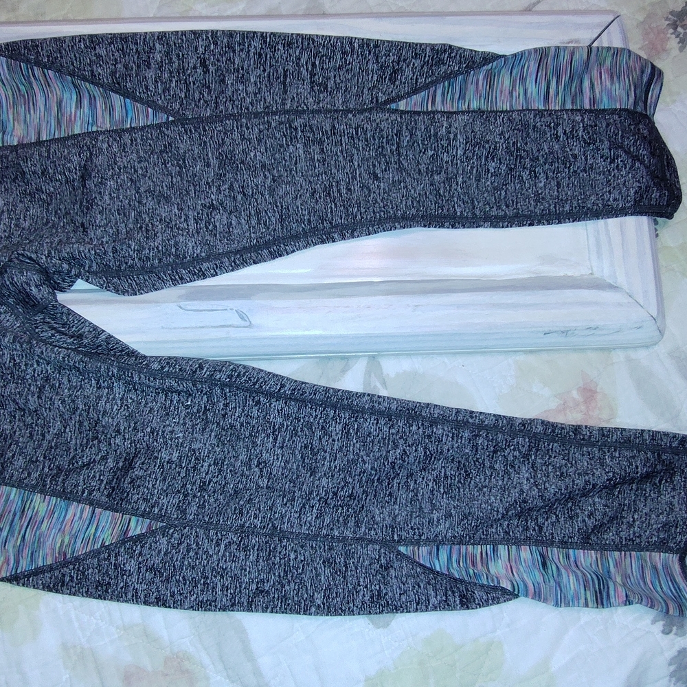 Gray and Multicolor Leggings